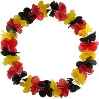 Funny Fashion Kostüm Deutschland Fan Artikel 'Lei Blumenkette', Schwar