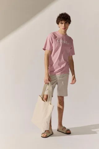 BASEFIELD - Rundhals T-Shirt 1/2 Arm muted rose - Gr. - XXL