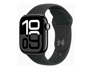 Apple Watch Series 10 (GPS) 42mm Aluminium diamantschwarz mit Sportarmband S/M schwarz | mwwe3qf/a |