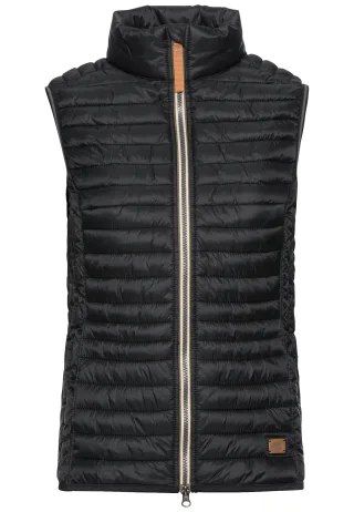 camel active - Steppweste mit zwei Wege Reißverschluss black - Gr. - 38