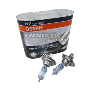 2x Osram H7 NightBreaker UNLIMITED Plus +110% 55W Birnen #11 für ABBLENDLICHT