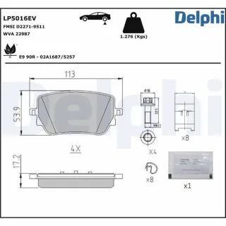Delphi Bremsbel?ge hinten Mercedes Eqa Eqb