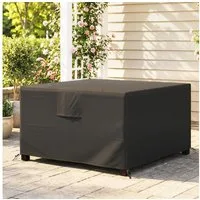 Outsunny Gartenmöbel-Schutzhülle Winddicht Abdeckhaube (Wasserdicht Abdeckung, 1-St., Winterfest Abdeckplane), für Gartentische Terrassenmöbel Quadratisch 125x125x74 cm, Schwarz