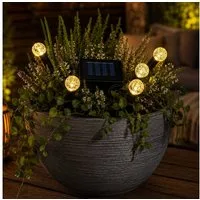 MARELIDA LED Solarleuchte LED Solar Gartenstecker Luftblasen Beetstecker Blumentopfdeko Sensor, LED Classic, warmweiß (2100K bis 3000K)