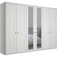 WIEMANN Kleiderschrank Göteborg, mit 95° Öffnungswinkel, Made in Germany inkl. Spiegel und Türendämpfung, moderner Landhausstil