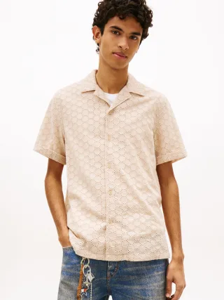 Tommy Jeans (PVH Group) - TJM REG EMBRODRD SS SHIRT White Clay - Gr. - S