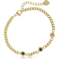 Made by Nami Edelstahlarmband Perlen Armband Damen bunt Edelstein verstellbar Edelstahl wasserfest, Mit bunten Edelsteinen – hypoallergen – mit Verlängerung
