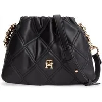 Tommy Hilfiger Umhängetasche TH FEMININE MINI CROSSOVER, Damen Schultertasche, Handtasche mit goldfarbener Zierkette
