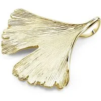 Materia Kettenanhänger Ginkgo / Ginkgoblatt Gold KA-277, Sterlingsilber, vergoldet