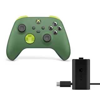Microsoft Xbox Wireless Controller [Remix Special Edition inkl. Play & Charge Kit] grün