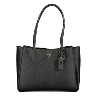 Guess Jeans Schwarze Polyurethan Damen Tasche