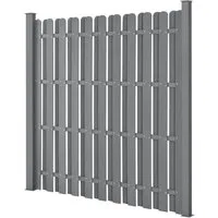 neu.holz Gartenzaun, »Siero« Lamellenzaun WPC Sichtschutz 180x180cm Grau