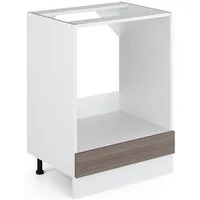 Vicco Herdumbauschrank R-Line, Grau/Weiß, 60 cm ohne Arbeitsplatte (1-St)