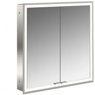 Emco prime Unterputz-Lichtspiegelschrank 949706271 600x730mm, 2-türig, aluminium/spiegel