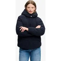 Superdry Steppjacke PREMIUM HOOD CORD PUFFER JKT Kunstfaser, relaxed fit, aus Cord