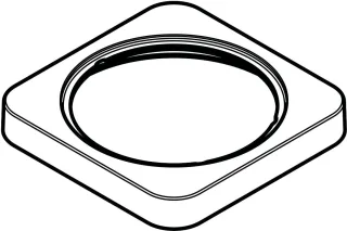 Hansgrohe Rosette AX Citterio M Ventilabdeckung Griff 4-Loch Wannenarmatur chrom, 98508000 98508000