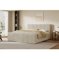 OTTO home Boxbett SIVVA, Polsterbett mit Bettkasten, inkl. Taschenfederkernmatratze H3, mit Kaltschaumtopper, flauschiger Breit-Cord-Bezug, 180x200 cm