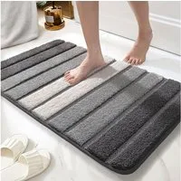 TUWENA Badematte Badematte rutschfest, Weich Badezimmerteppich Saugfähige Badteppich, Waschbar Badvorleger, Türmatte für Badezimmer, Dusche, Badewannen