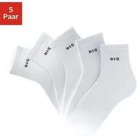 H.I.S Kurzsocken Damen halbhohe Socken, Knöchelsocken sportliche Freizeitsocken (Packung, 5-Paar, Mini Crew, Quarter) mit Bündchen über dem Knöchel