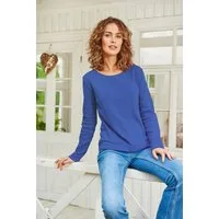 Himalaya Clothing Langarmshirt Basic Damen Shirt langarm "Alma" aus Feinrippjersey in Bio-Baumwolle Elegantes Longsleeve mit hohem Tragekomfort