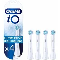 Oral-B Aufsteckbürsten iO Ultimative Reinigung weiß, 4er Pack, Revolutionäre Magnet-Technologie für 100% mehr Plaque-Entfernung
