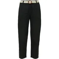 s.Oliver Stoffhose – luftige Sommerhose mit Barrel Leg - Cropped Chinohose