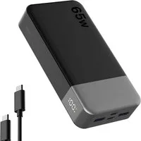 NOBIS Powerbank 20000mAh 65W Schnellladen USB-C/A PD Externer Akku Tragbare Powerbank (5 V), Schnelllade Powerbank, LED Anzeig, für Laptop Smartphone Tablet Reise