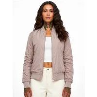 urbandreamz Bomberjacke Damen leichte Bomberjacke Jacke Sommer Frühling Übergangsjacke Seitentaschen, wasserabweisend, waffelartige seitliche Einsätze