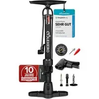 CYCLEHERO Standpumpe CYCLEHERO Fahrradpumpe Standpumpe, alle Ventile, mit Manometer - Schwa, Klappmechanismus, Doppelpumpenkopf, Integriertes Manometer