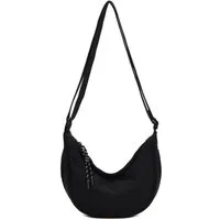 ITALYSHOP24 Schultertasche Damen Tasche Runde Brusttasche MOON Bag CrossBody Crossover Nylon, Umhängetasche Hüfttasche Slingntasche Reise sportlich-modernen Look
