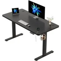 HOMALL Schreibtisch Schreibtisch Höhenverstellbarer mit Gedächtnis und Sitzerinnerung (2-lagige Hohenverstellung mit sitzender Erinnerungsfunktion und USB-Ladeanschluss)