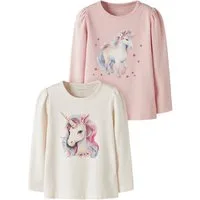 Name It Langarmshirt NMFKIMIA LS TOP BOX 2P (Packung, 2-tlg) Baumwollmischung, regular fit