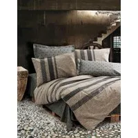 L'Essentiel Maison Bettwäsche Set Arlo Modernes Design in Braun, Schwarz & Grau, Biber Bett Set, 100% COTTON RANFORCE, 2 teilig, Atmungsaktive Ranforce-Qualität, 145 g/m² Fadenzahl