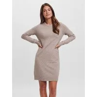 Vero Moda Strickkleid VMDOFFY LS O-NECK DRESS GA NOOS Materialmix mit Stretch, locker geschnitten