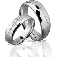 Trauringe123 Trauring Hochzeitsringe Verlobungsringe Trauringe Eheringe Partnerringe aus 925er Silber ohne Stein, J93