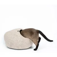 LucyBalu Tierbett Katzenhöhle aus Filz, Filzhöhle für Katzen, Kuschelhöhle für Katzen