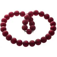 Bella Carina Perlenkette Polaris Perlen Kette 16 mm dunkles rot, Magnetverschluss