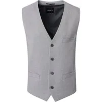 VENTI Anzugweste VENTI Herren Anzugweste FORMAL V-Neck Polyestermix Silber