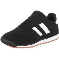 Ital-Design Damen Sneaker mit Schnürung und Profilsohle Sneaker (91742600) Flach Sneakers Low in Schwarz