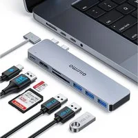 Vivitar 7-in-1-USB-C-Hub für MacBook mit Thunderbolt 3, 4K-HDMI, 3× USB 3.0 USB-Adapter USB-C zu USB-C, mit SD- und microSD-Kartenleser, 100 W PD, Multi-Port-Dockingstation