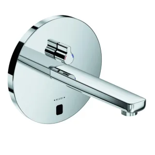 Kludi Zenta elektrische Waschtischarmatur 3850105 chrom, runde Rosette, Ausladung 190mm