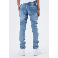 Name It Schlupfjeans NKMROBIN DNMTHAYER SWE lässig geschnitten, Denim, Abriebeffekte, angesetztes Bündchen