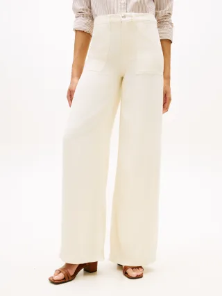 Tommy Hilfiger 5-Pocket-Jeans "DNM SOFT ECRU 70S WIDE LEG HW"