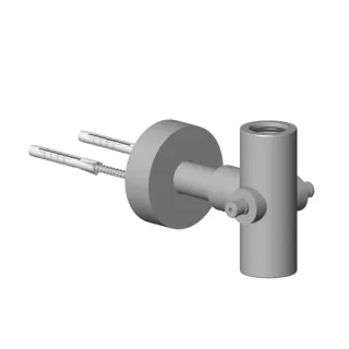 Dornbracht T-Stueck Standbrause mit 90171103800-00 Vorhangring-komplett chrom