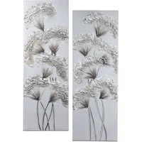 formano Wandbild Leinwandbilder, Blüten, Höhe: 90cm, Farbe: Grau, Motiv: Blüten