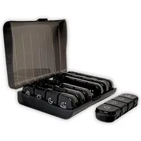 Frohbach Pillendose 7 Tage Tablettenbox - Für 1 Woche, 4 Fächer pro Tag, Schwarz (1 St)