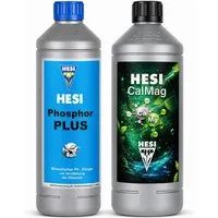 HESI Spezialdünger 1 Liter HESI Phosphor Plus + 1 Liter HESI CalMag, Grow Dünger Kombi, Kombiangebot, Blütenpracht Blütenelixier Zellwandstärkung