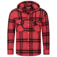Rock Creek Flanellhemd Herren Hemd Flanellhemd mit Kapuze H-328
