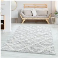 Carpettex Hochflor-Teppich Geometrisch Design, Läufer, Höhe: 20 mm, Teppich Wohnzimmer Boho Design weich 3D Optik Skandinavische Stil
