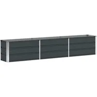 vidaXL Blumentopf Pflanzkübel Anthrazit 240 x 40 x 45 cm Stahl (1 St)